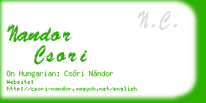 nandor csori business card