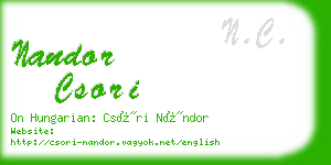 nandor csori business card